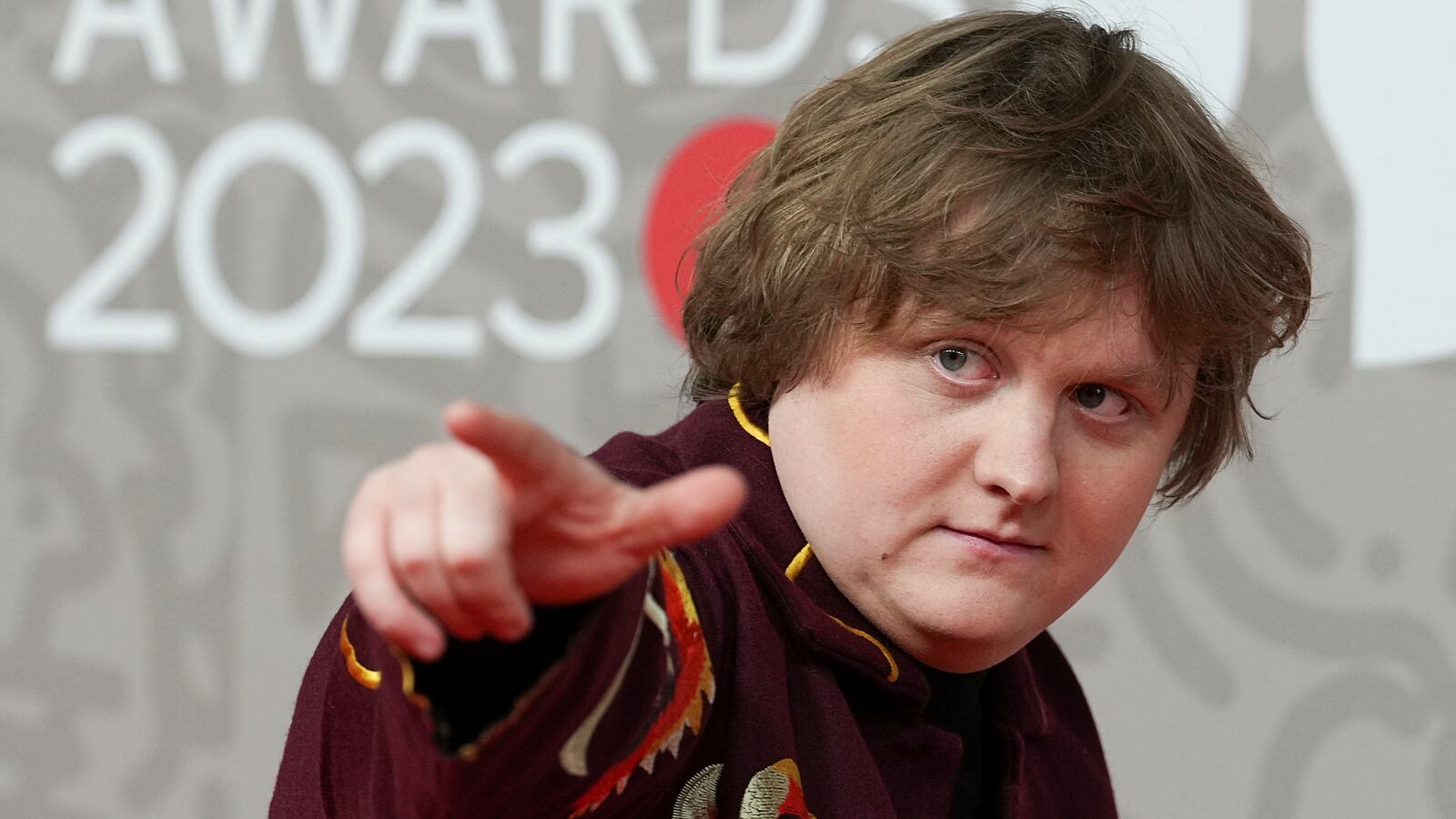 Lewis Capaldi poses as he arrives for the Brit Awards at the O2 Arena in London, Britain, Feb. 11, 2023.