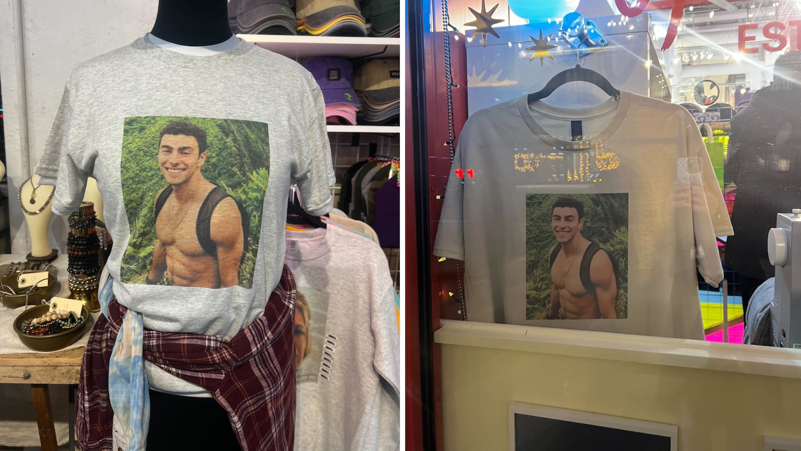 A $35 T-shirt bearing the likeness of Luigi Mangione, who was accused earlier this week of murdering UnitedHealthcare CEO Brian Thompson.