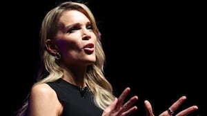 US journalist Megyn Kelly speaks during an "American Comeback Tour" stop hosted by Turning Point USA in Burruss Hall at Virgina Tech university in Blacksburg, Virginia, on September 24, 2025. The event is being held two weeks after the killing of right-wing activist and co-founder of Turning Point USA Charlie Kirk during an "American Comeback Tour" stop in Orem, Utah on September 10. (Photo by Alex Wroblewski / AFP) (Photo by ALEX WROBLEWSKI/AFP via Getty Images)