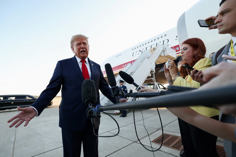 Trump told reporters the Kennedy Center may end up being "ripped down."