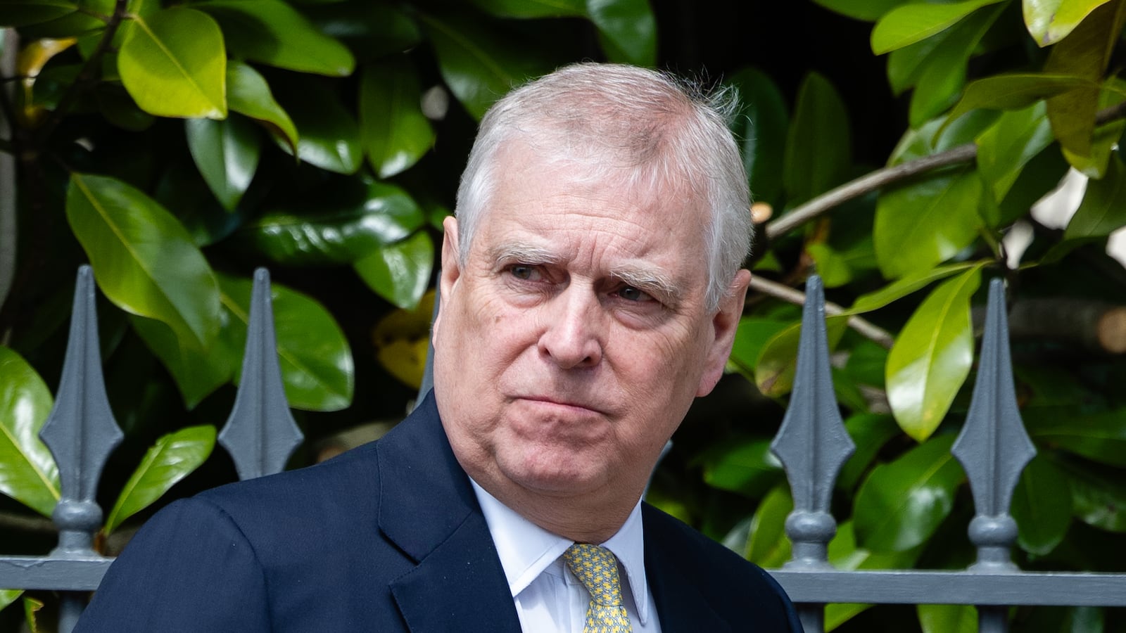 Prince Andrew, Duke of York, attends the Easter service at St George's Chapel on April 20, 2025, in Windsor, England.