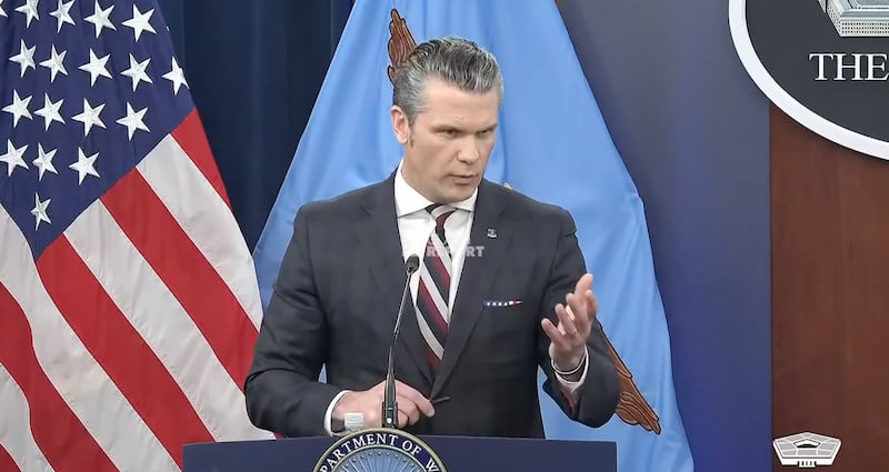 Hegseth responds to the question as to whether the interception of an Iranian rocket by Turkey might
trigger Article 5.