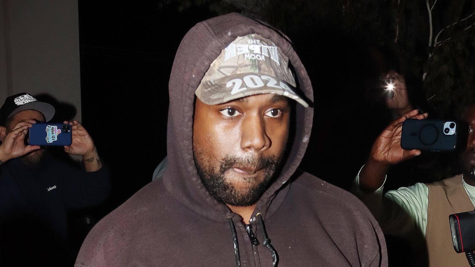 Kanye West is seen on October 21, 2022 in Los Angeles.