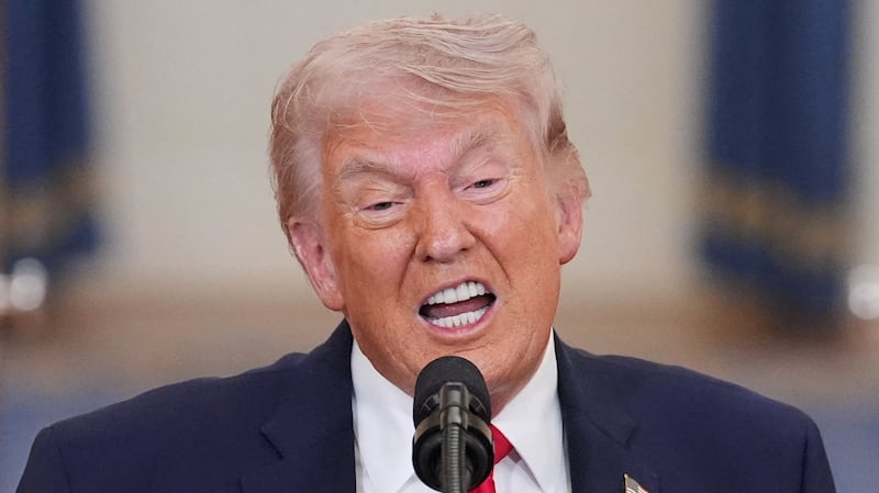 U.S. President Donald Trump delivers an address to the nation about the Iran war at the White House in Washington, D.C., U.S. April 1, 2026.