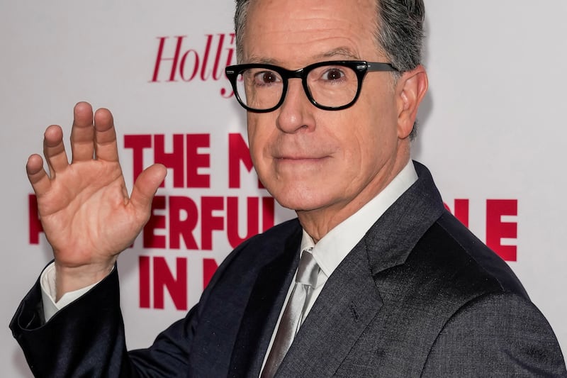 Stephen Colbert arrives for The Hollywood Reporter's The Most Powerful People in Media, in New York, U.S., May 7, 2026.