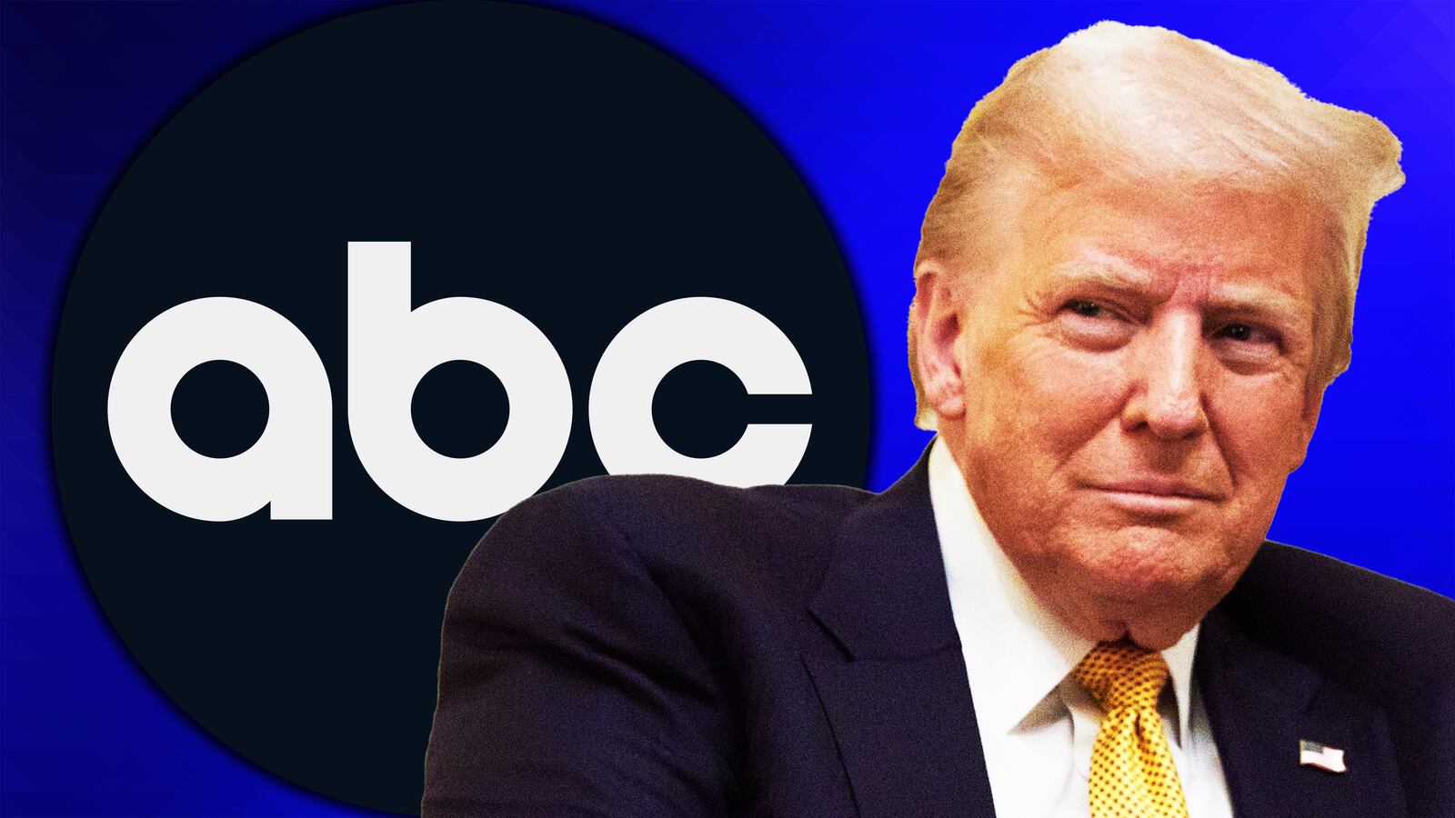 Donald Trump ABC logo illustration