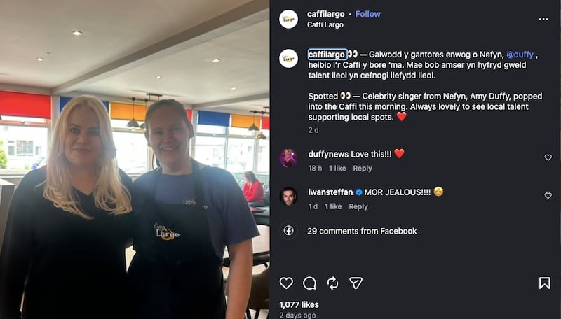 Duffy at Caffi Largo