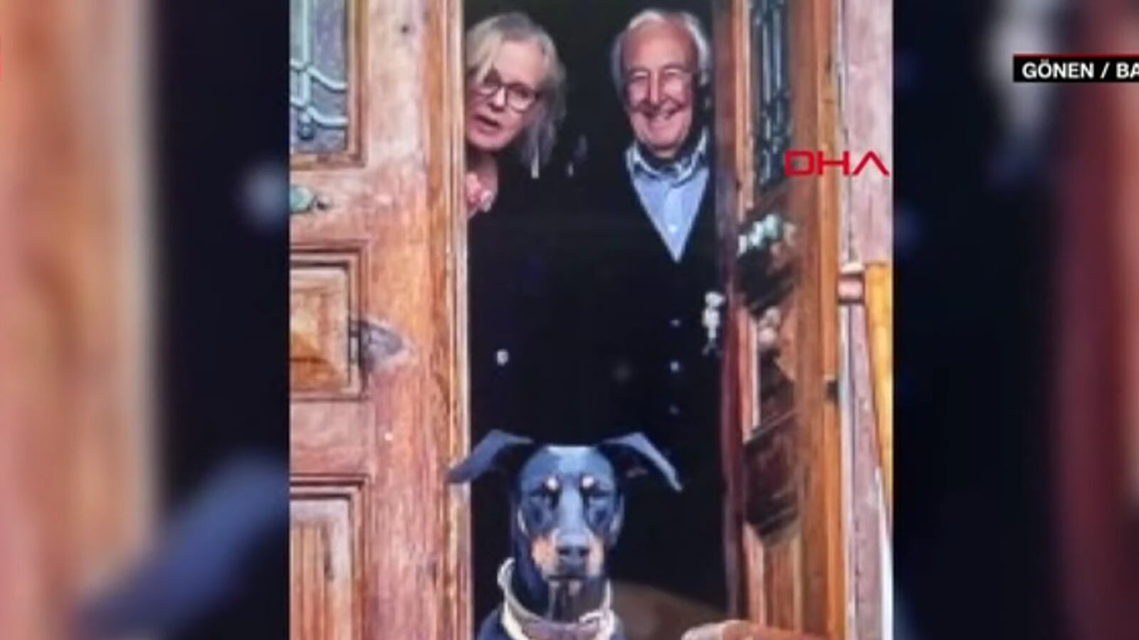 Korhan Berzeg and his dog Tina, who reappeared in Turkey after going missing with her owner in June.