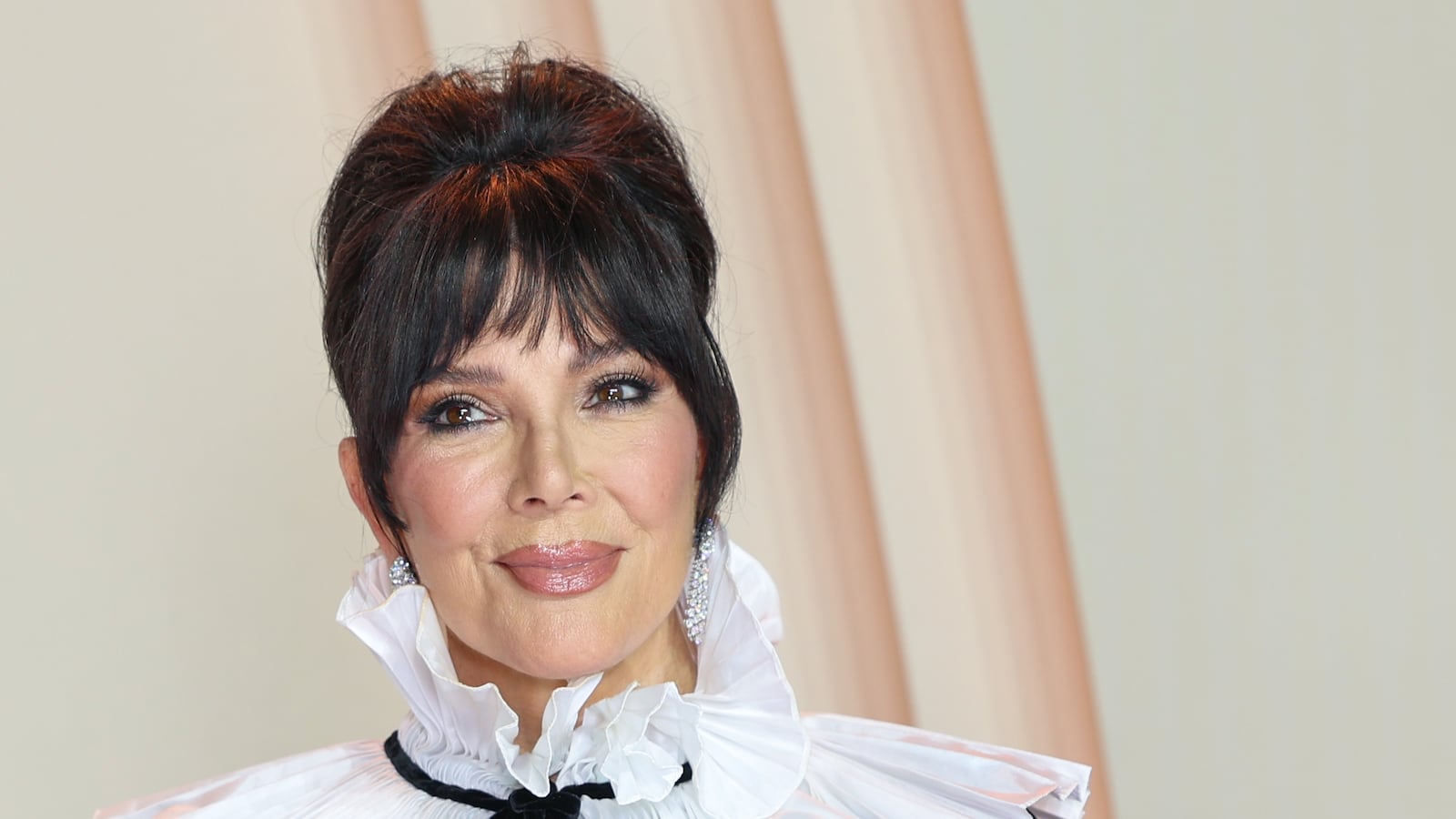 PARIS, FRANCE - OCTOBER 21: Kim Kardashian and Kris Jenner attend the "All's Fair" Disney+ Premiere at Maison de La Chimie on October 21, 2025 in Paris, France.