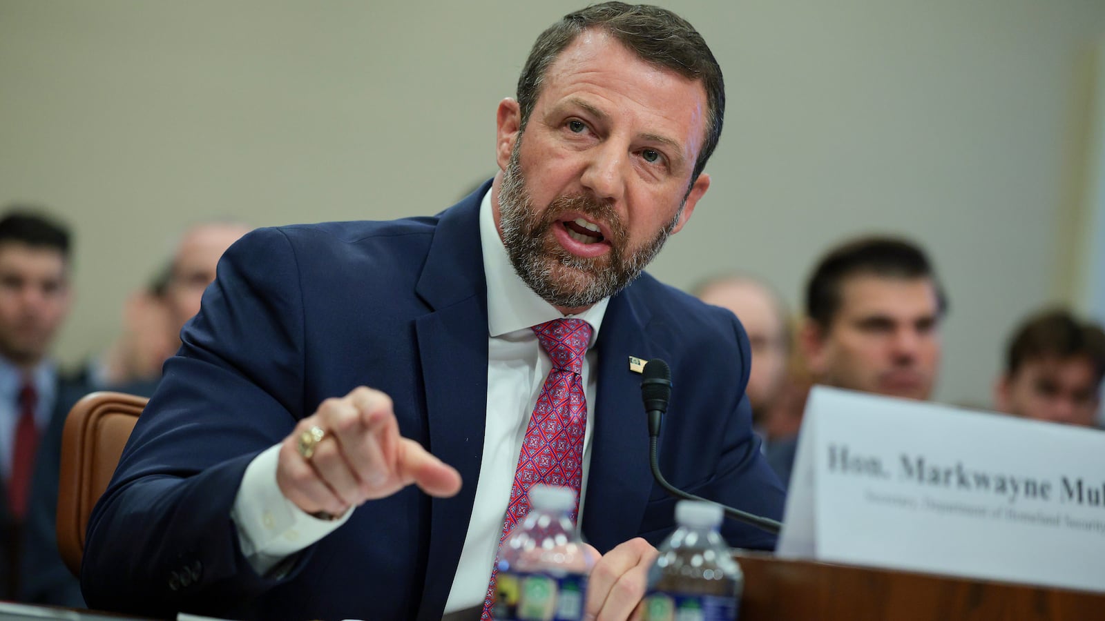 Homeland Security Secretary Markwayne Mullin testifies before the House Appropriations Homeland Security Subcommittee on his department's FY2027 budget on Capitol Hill in June 2026.