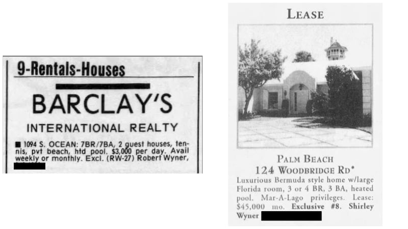 Trump listed both homes as rentals, despite pledging in the mortgage that he would live in each.