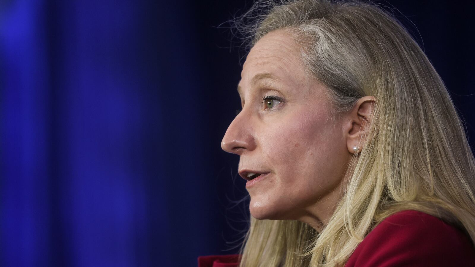 Abigail Spanberger (D-VA) introduces U.S. President Joe Biden to speak about his administration's efforts to lower health care costs