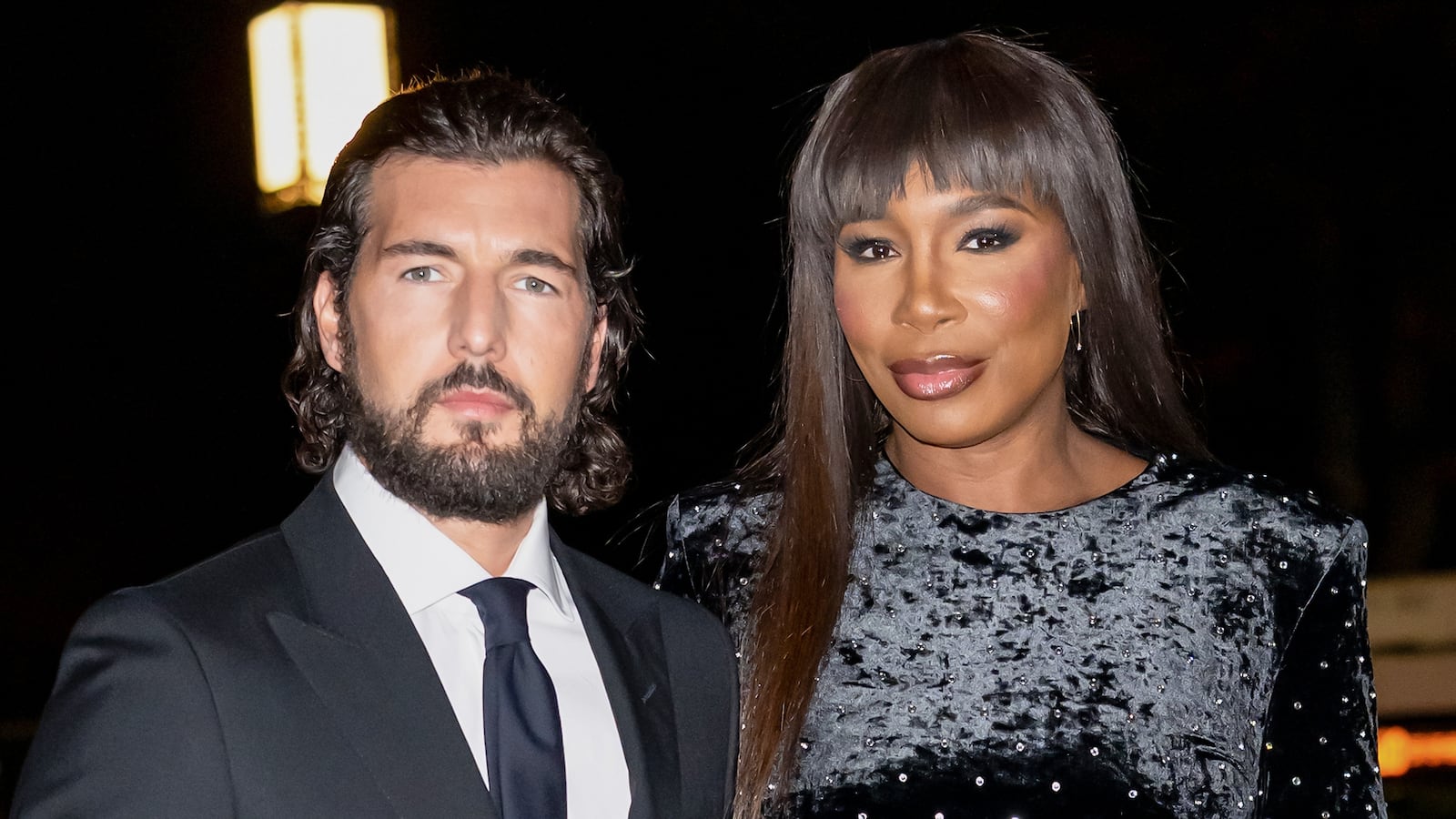 NEW YORK, NEW YORK - NOVEMBER 03: Actor Andrea Preti and Venus Williams attend the 2025 CFDA Awards at The American Museum of Natural History on November 03, 2025 in New York City.