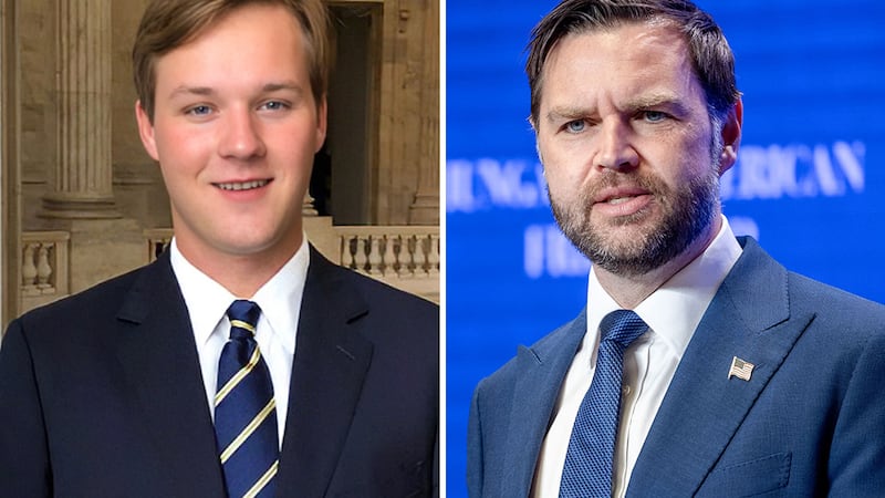 Buckley Carlson and JD Vance.