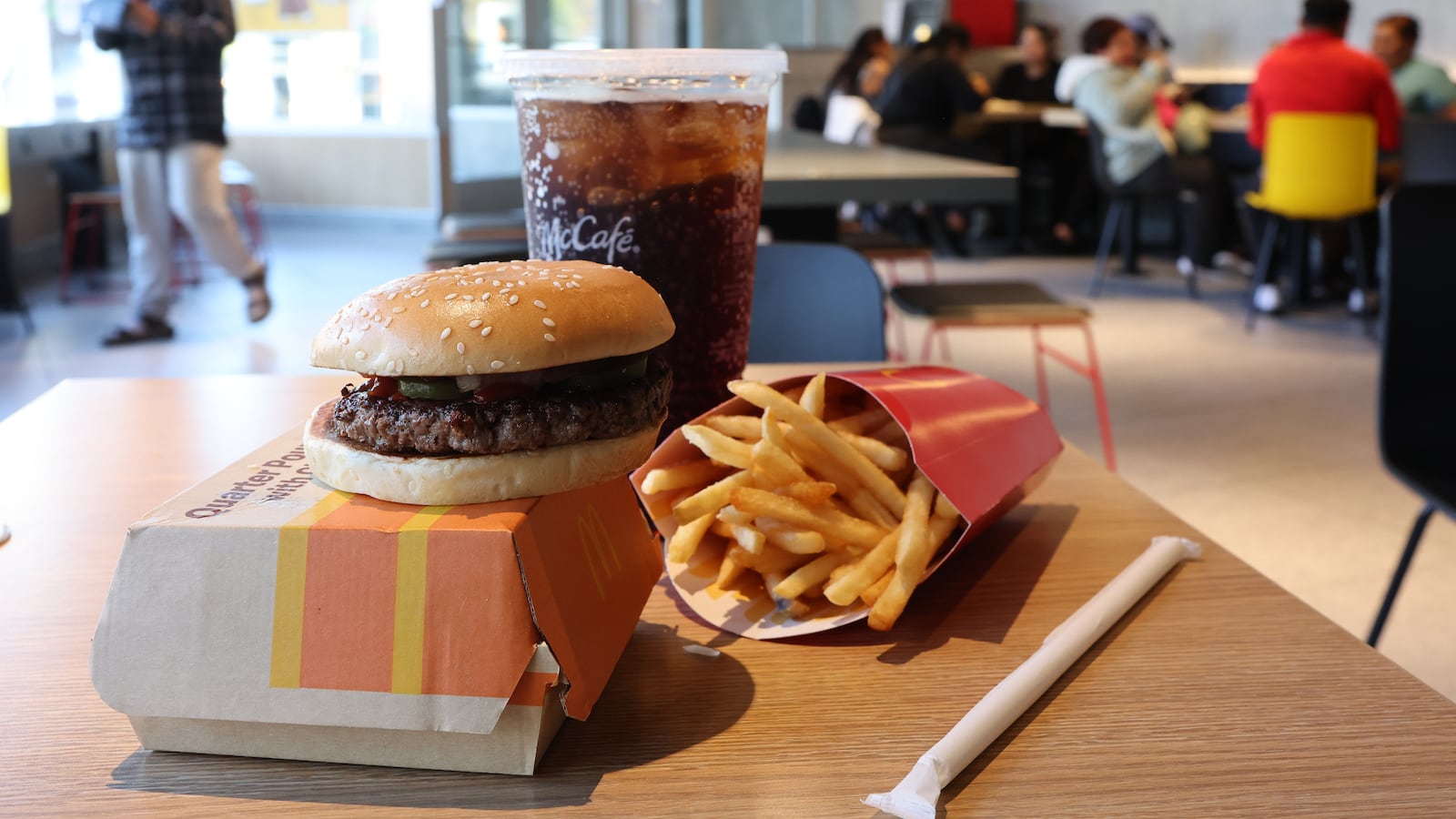 A McDonald's quarter pounder