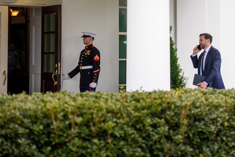 Vice President J.D. Vance walking into the West Wing of the White House on March 6, 2026 in Washington, DC.