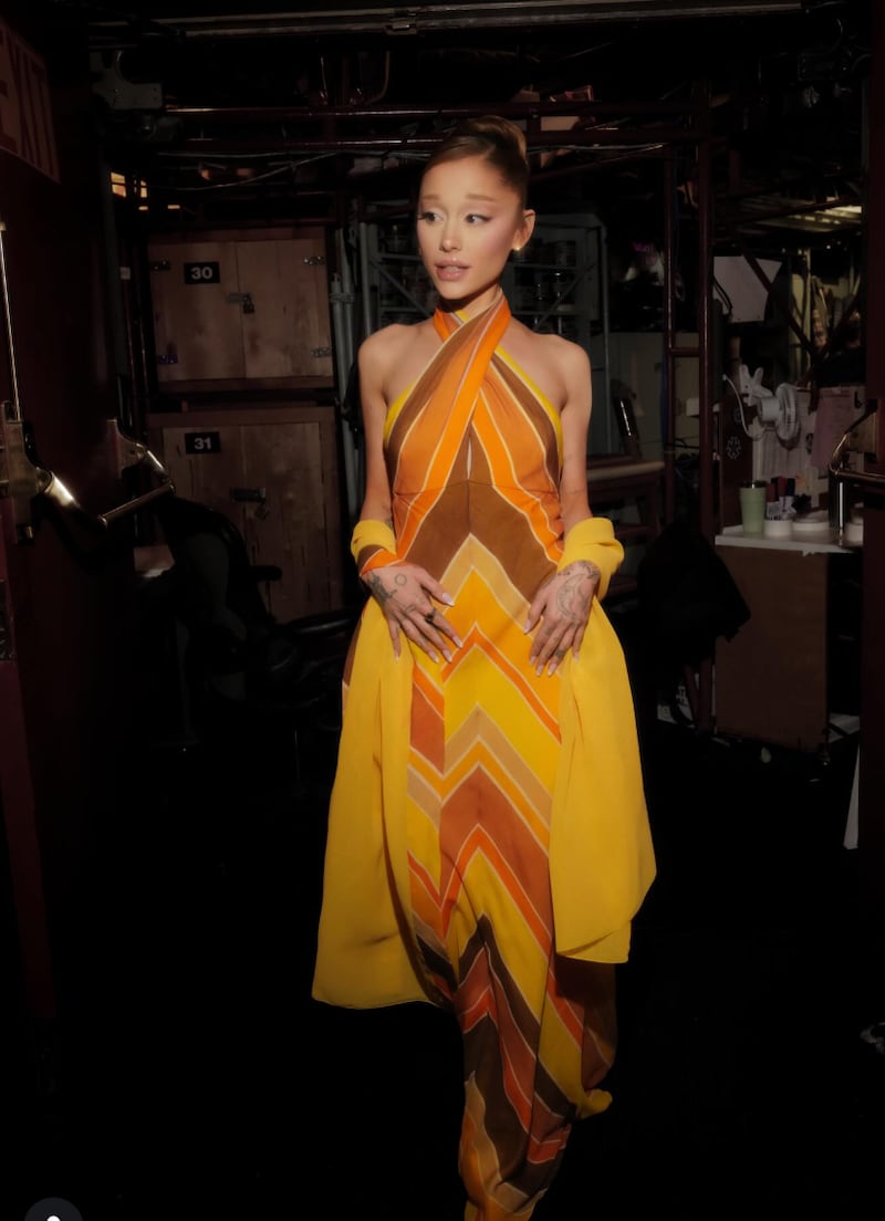 Ariana Grande in vintage dress Burnett wore