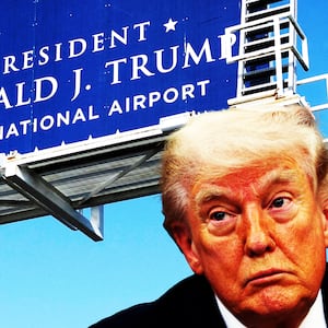 Donald Trump Airport photo illustration