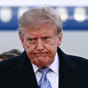 President Donald Trump greets Chinese President Xi Jinping upon arrival at Joint Base Andrews in Maryland on September 23, 2026. Xi is visiting the United States from September 23 to 25.