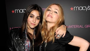 Lola Leon and Madonna attend the launch of "Material Girl" at Macy's Herald Square on September 22, 2010 in New York City.