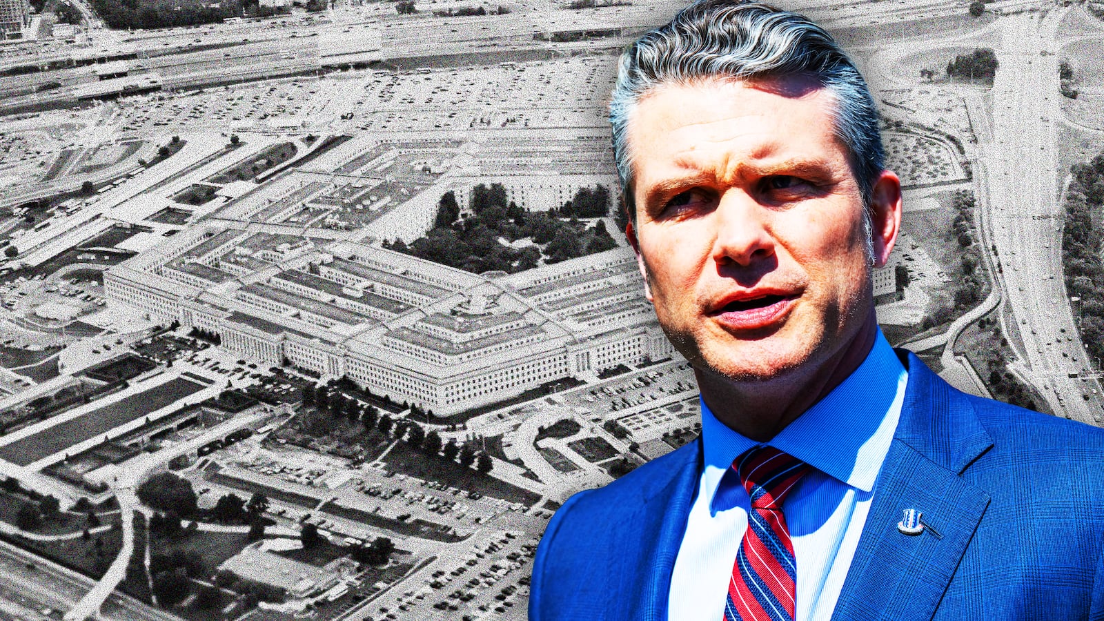 Pete Hegseth, Pentagon building photo illustration