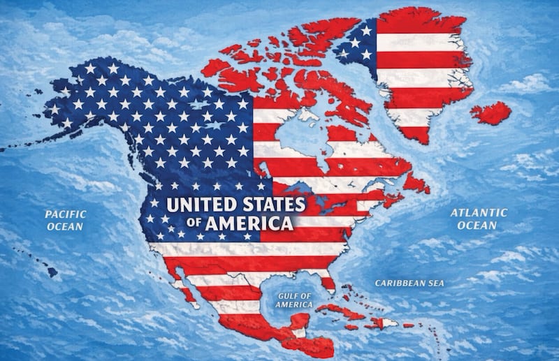 Screengrab of Trump's fake map.