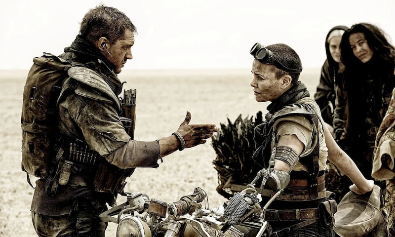 Tom Hardy and Charlize Theron in "Mad Max: Fury Road"