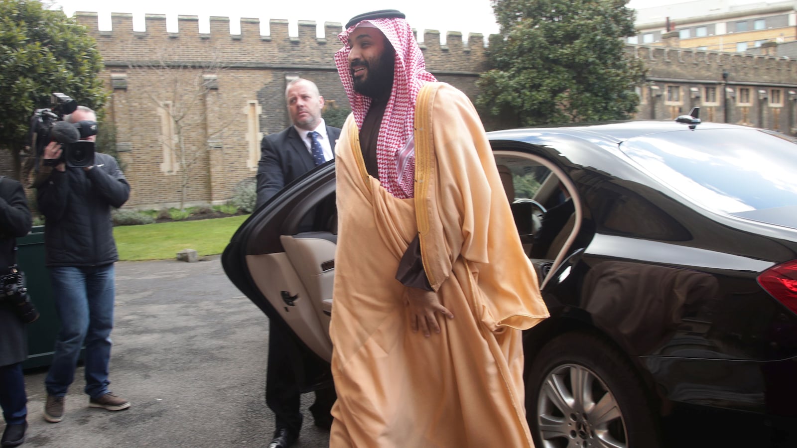The Crown Prince of Saudi Arabia Mohammed bin Salman arrives at Lambeth Palace, London, Britain, March 8, 2018.