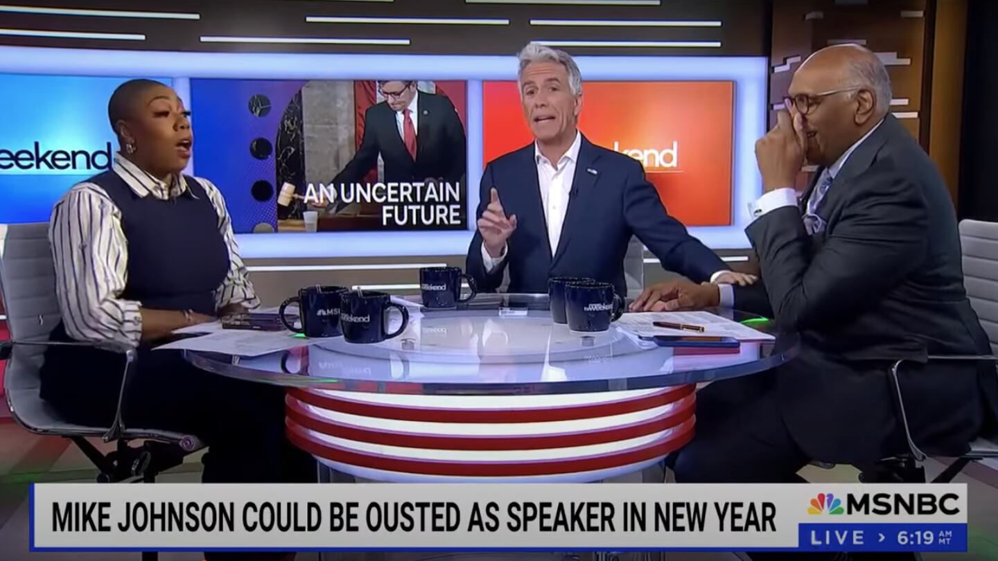 Symone Sanders, Joe Walsh, and Michael Steele on MSNBC's The Weekend.