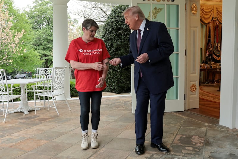 Trump tipped Simmons—only after being reminded about it by a reporter.