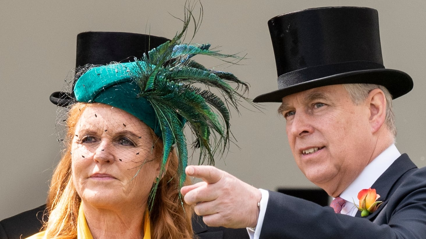Prince Andrew, Duke of York and Sarah Ferguson, Duchess of York on day four of Royal Ascot at Ascot Racecourse on June 21, 2019 in Ascot, England.