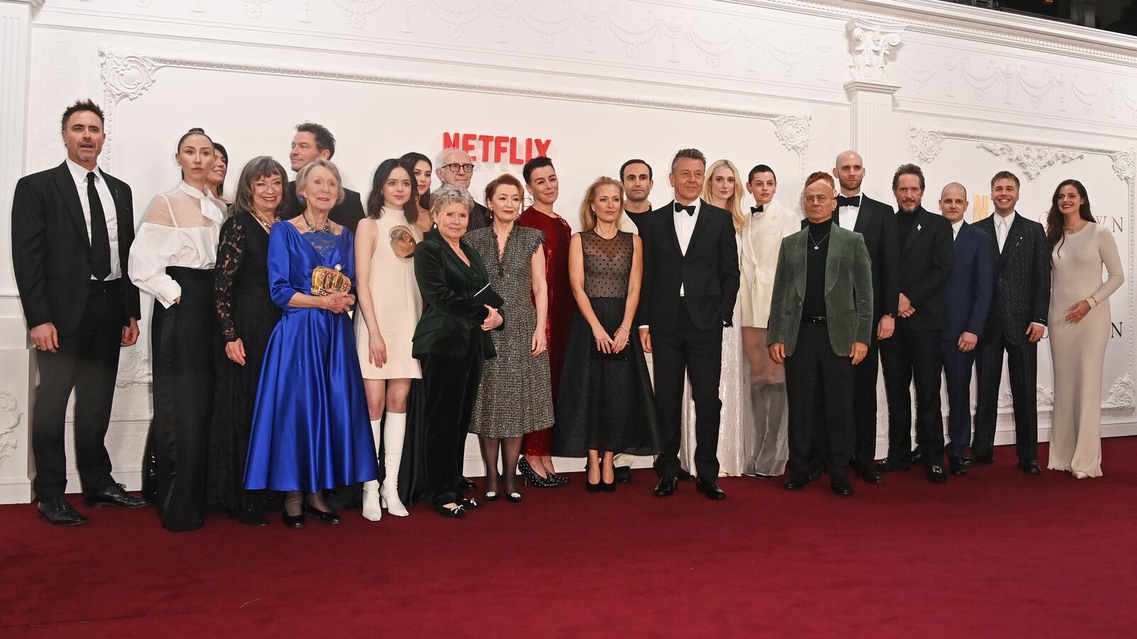 The Crown stars including Gillian Anderson