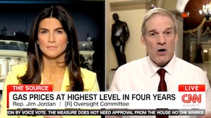 Kaitlan Collins and Jim Jordan.