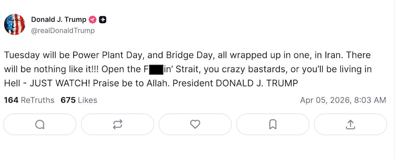 Trump truth social post