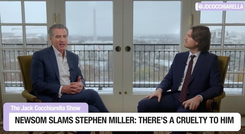 Gavin Newsom speaks on the Jack Cocchiarella Show.