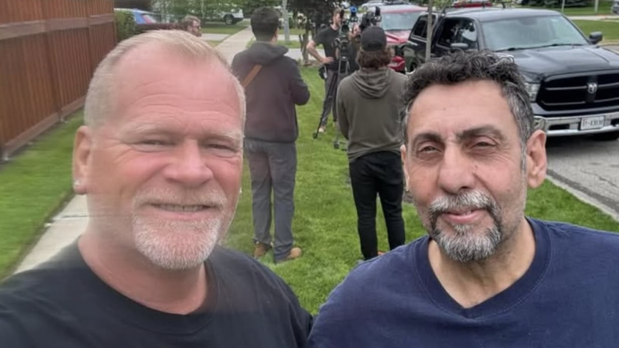 Mike Holmes (left) posts a tribute to his friend of over 25 years, Frank Cozzolino (right), who died at 56 after complications from his second liver transplant.