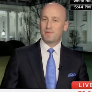 Jake Tapper interviews Stephen Miller on CNN.