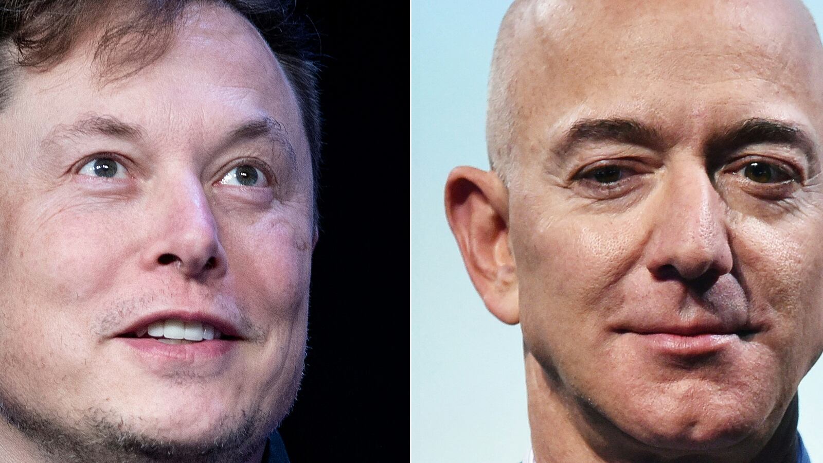 SpaceX founder Elon Musk and Blue Origin founder Jeff Bezos.