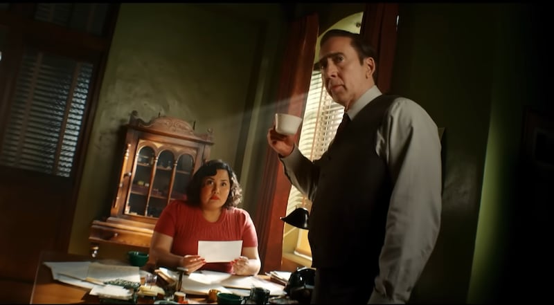 Nicolas Cage and Karen Rodriguez in 'Spider-Noir'