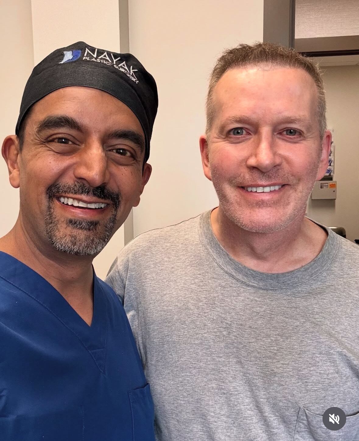 Patient John Spaedy and Dr. Mike Nayak together in one photo.