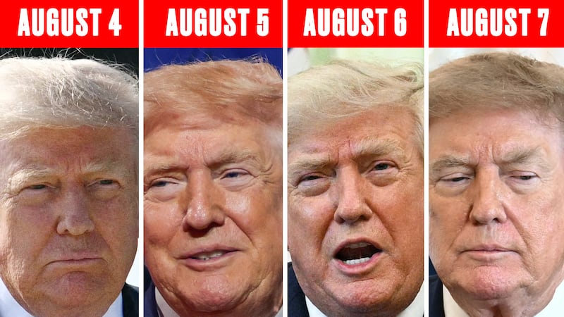 Donald Trump's hair: August 4-7, 2026