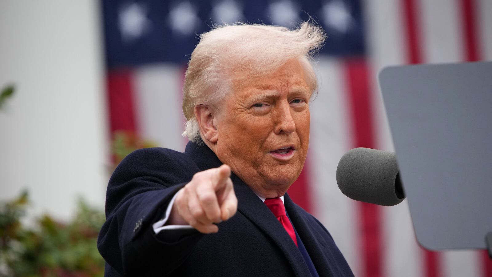 WASHINGTON, DC - APRIL 02: U.S. President Donald Trump gestures while speaking during a “Make America Wealthy Again” trade announcement event in the Rose Garden at the White House on April 2, 2025 in Washington, DC. Touting the event as “Liberation Day”, Trump is expected to announce additional tariffs targeting goods imported to the U.S. (Photo by Andrew Harnik/Getty Images)