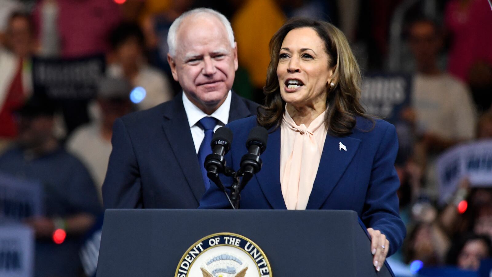 Kamala Harris and Tim Walz