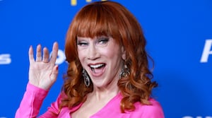 LOS ANGELES, CALIFORNIA - NOVEMBER 21:Kathy Griffin attends Out100 2025 Celebration at Nya Studios on November 21, 2025 in Los Angeles, California. (Photo by Frazer Harrison/Getty Images)
