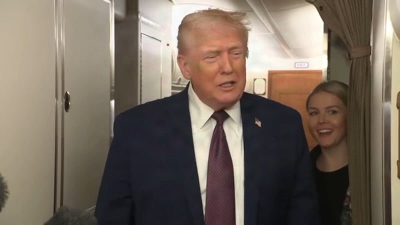 Trump jokes about grabbing Leavitt.