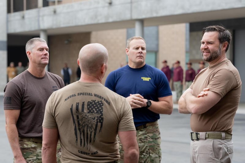JD Vance posted a photo of him chatting to Navy SEALs.
