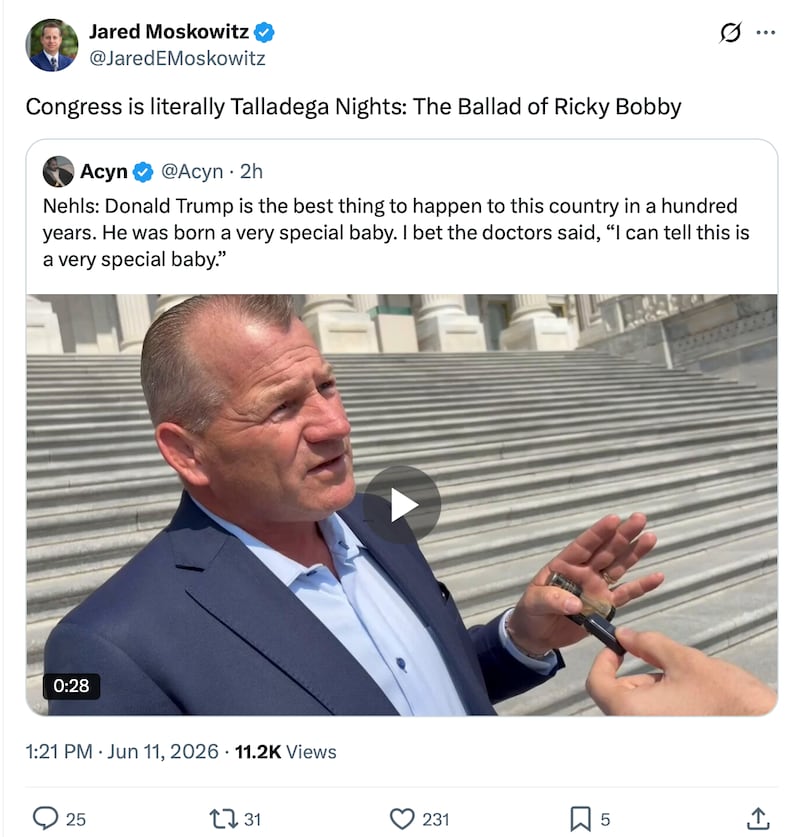 Moskowitz also weighed in on his colleague's flattery.