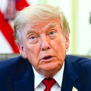 U.S. President Donald Trump looks on on the day he signs an executive order on vehicle repairs in the Oval Office at the White House in Washington, D.C., U.S., June 29, 2026.