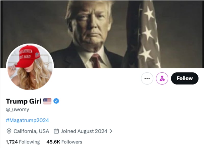 Trump Girl claims to be from California.