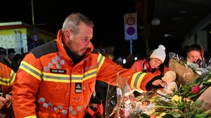 CRANS-MONTANA, SWITZERLAND - JANUARY 1: (EDITOR'S NOTE: This Handout image was provided by a third-party organization and may not adhere to Getty Images' editorial policy.) In this screenshot from a video provided by the Valais Cantonal Police, emergency workers respond to a scene where a fire broke out overnight at Le Constellation bar on January 1, 2026 in Crans-Montana, Switzerland. According to authorities, the fire began around 1:30 AM local time. As of later that morning, authorities were reporting that several dozen people had died. (Handout photo by Valais Cantonal Police via Getty Images)